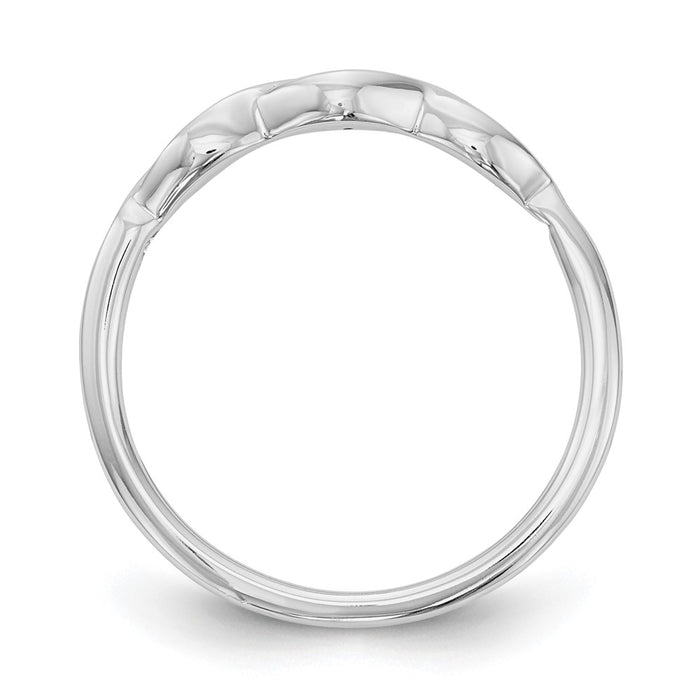 Exclusive 14K White Gold Diamond Wedding Band 0.02 Carats - Stylish Value-2