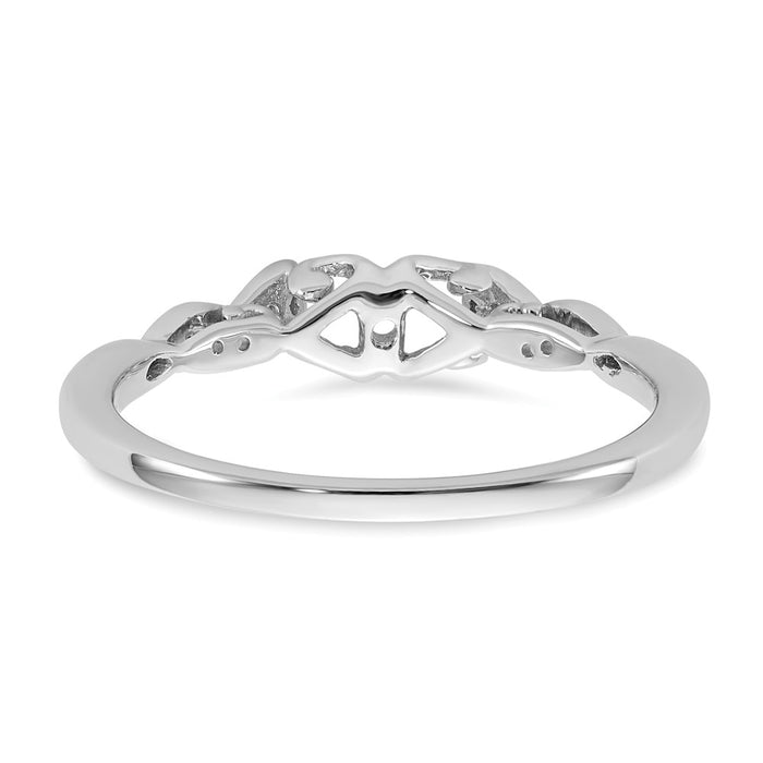 Exclusive 14K White Gold Semi-Mount Engagement Ring | .03 Carat Diamond Value-5