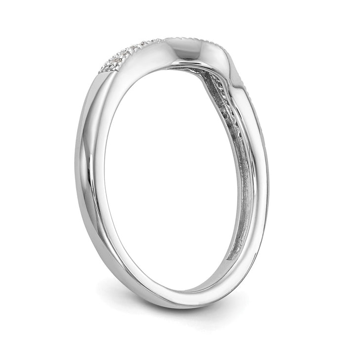 High-Quality 14K White Gold 1/15 Carat Diamond Eternity Wedding Band - Stylish Value-6