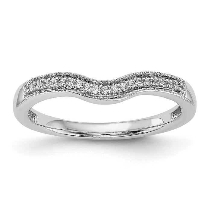 High-Quality 14K White Gold 1/15 Carat Diamond Eternity Wedding Band - Stylish Value-1