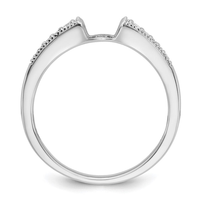 Buy Exclusive 14K White Gold Semi-Mount Engagement Ring, 1/10 Carat Diamond-2