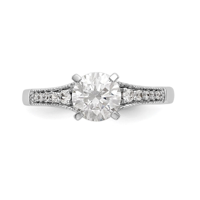 Buy Exclusive 14K White Gold Semi-Mount Engagement Ring, 1/10 Carat Diamond-4