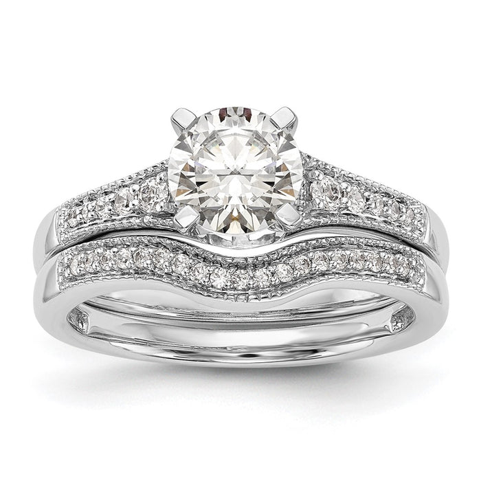 Buy Exclusive 14K White Gold Semi-Mount Engagement Ring, 1/10 Carat Diamond-7