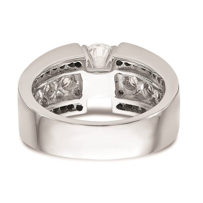 High-Quality 14K White Gold Channel Set Peg Engagement Ring Mounting - Affordable Price-5