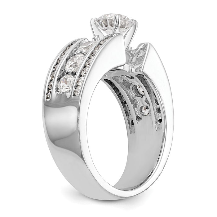 Buy Stylish 14K White Gold 1.3 Carat Diamond Semi-Mount Engagement Ring-6