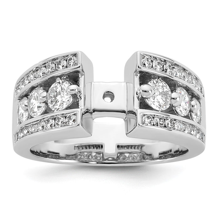 Buy Stylish 14K White Gold 1.3 Carat Diamond Semi-Mount Engagement Ring-1