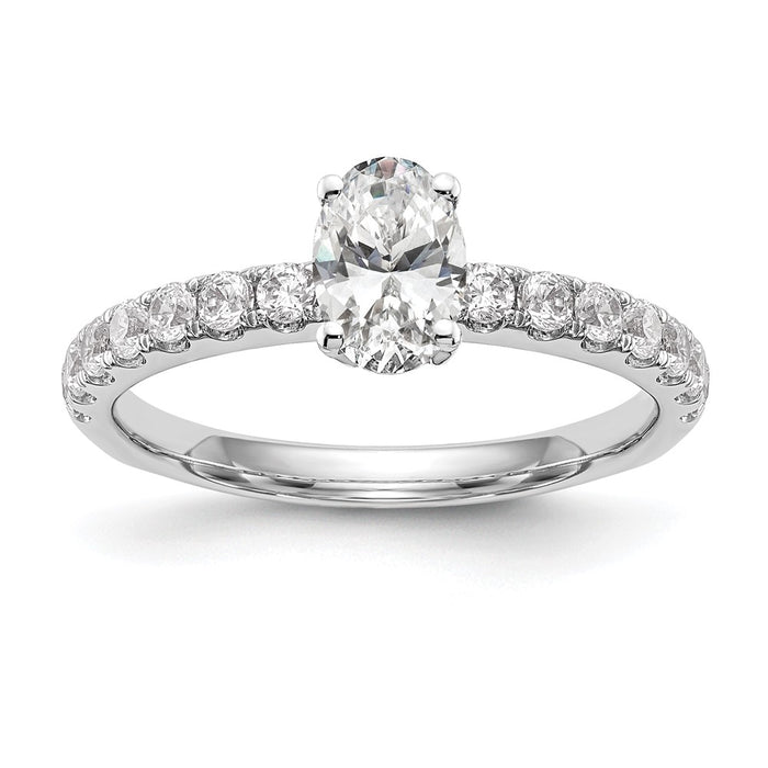 Buy Stylish 14K White Gold 1/2 Carat Diamond Semi-Mount Engagement Ring-8