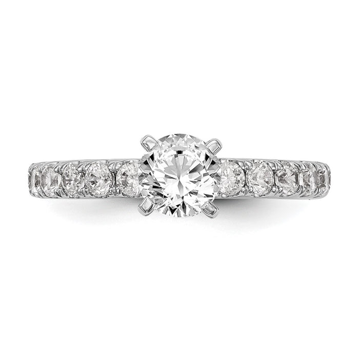 Buy Exclusive 14K White Gold 5/8 Carat Diamond Semi-Mount Engagement Ring-4