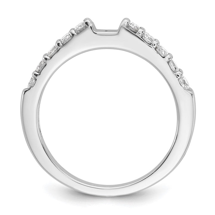 Buy 14K White Gold 1/2 Carat Diamond Semi-Mount Engagement Ring - Stylish Value!-2