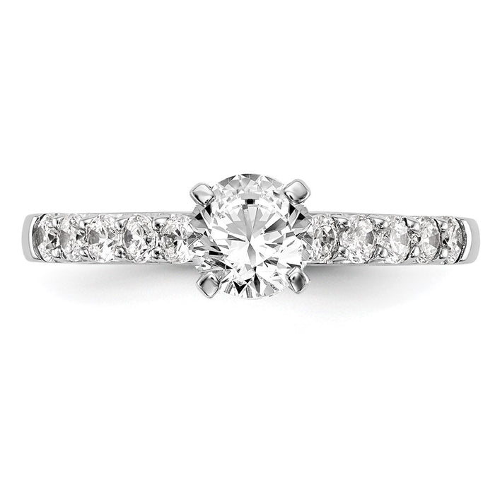 Buy 14K White Gold 1/2 Carat Diamond Semi-Mount Engagement Ring - Stylish Value!-4