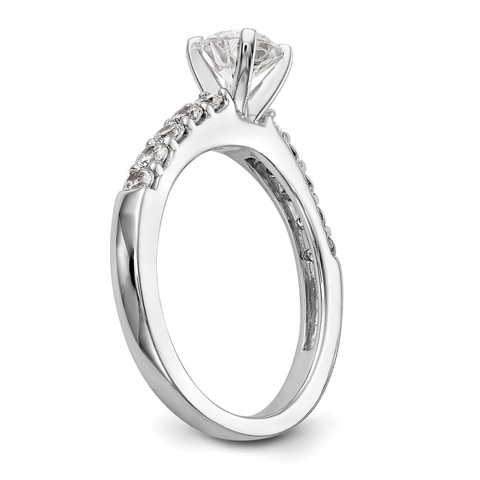 Buy 14K White Gold 1/2 Carat Diamond Semi-Mount Engagement Ring - Stylish Value!-6