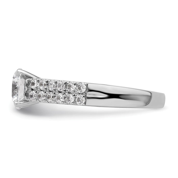 Buy Exclusive 14K White Gold Double Row Peg Set 5/8 Carat Diamond Ring-3
