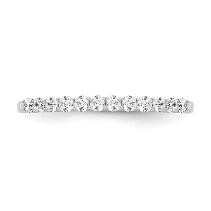 Buy Stylish 14K White Gold 1/4 Carat Diamond Eternity Wedding Band - Luxury Value-4