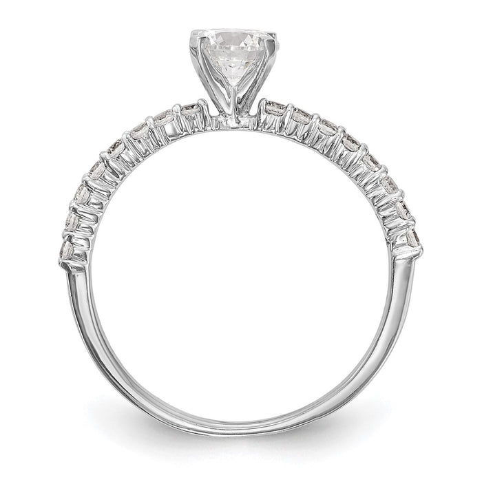 Buy Exclusive 14K White Gold Semi-Mount Engagement Ring, 1/5 Carat Diamond-2