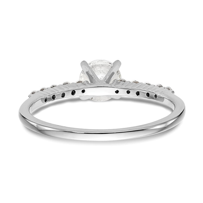 Buy Exclusive 14K White Gold Semi-Mount Engagement Ring, 1/5 Carat Diamond-5