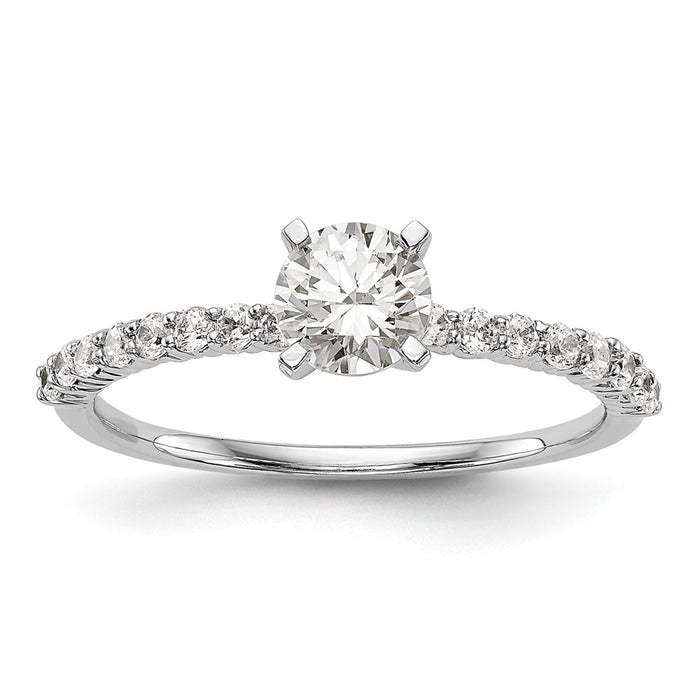 Buy Exclusive 14K White Gold Semi-Mount Engagement Ring, 1/5 Carat Diamond-1