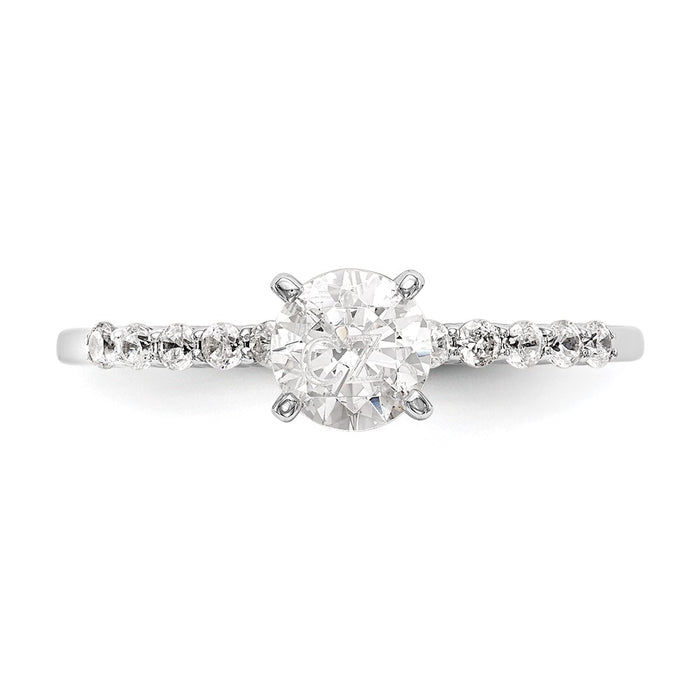 Buy Stylish 14K White Gold Semi-Mount Engagement Ring, 1/4 Carat Diamond-4