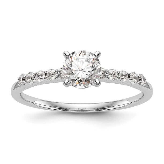 Buy Stylish 14K White Gold Semi-Mount Engagement Ring, 1/4 Carat Diamond-1