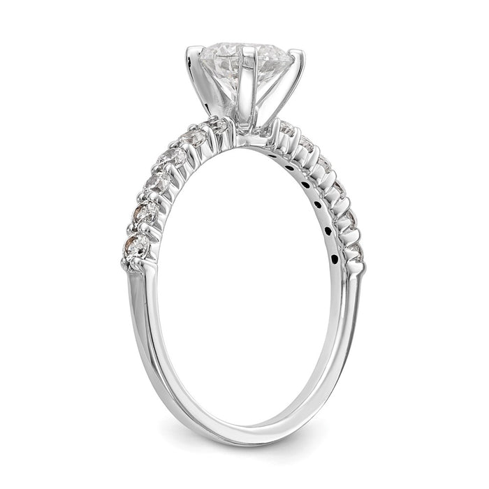 Buy Exclusive 14K White Gold 3/8 Carat Diamond Semi-Mount Engagement Ring-6