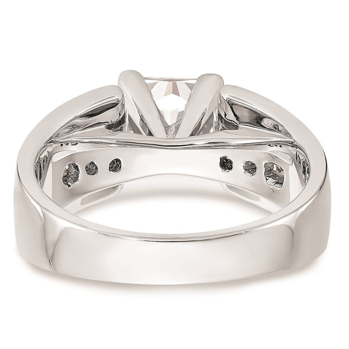 High-Quality 14K White Gold Princess Cut Engagement Ring Mounting - Stylish Value-5