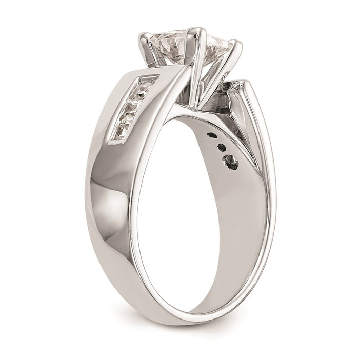 High-Quality 14K White Gold Princess Cut Engagement Ring Mounting - Stylish Value-6