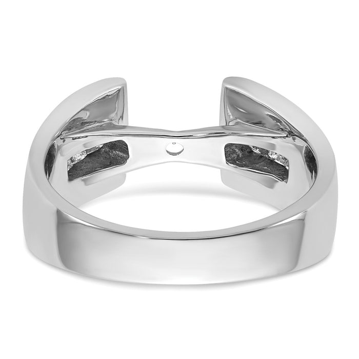 Designer 14K White Gold Engagement Ring - 3/8 Carat Princess Cut Diamonds, Stylish Value-5