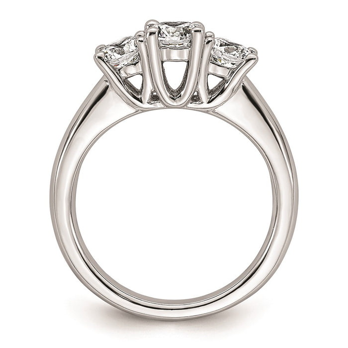 Buy Exclusive 14K White Gold 3-Stone Engagement Ring Setting, 1/2 Carat Value-2