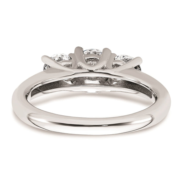 Buy Exclusive 14K White Gold 3-Stone Engagement Ring Setting, 1/2 Carat Value-5