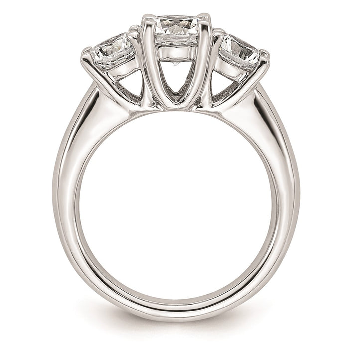 Buy Stylish 14K White Gold 3-Stone Engagement Ring Setting for 1.25 Carat-2