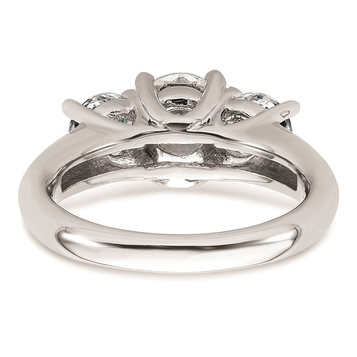 Buy Stylish 14K White Gold 3-Stone Engagement Ring Setting for 1.25 Carat-5