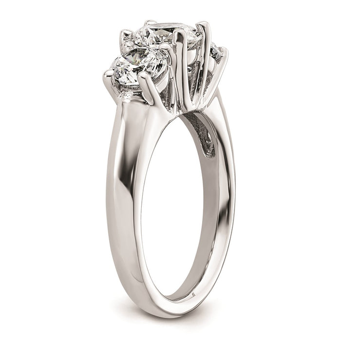 Buy Stylish 14K White Gold 3-Stone Engagement Ring Setting for 1.25 Carat-6