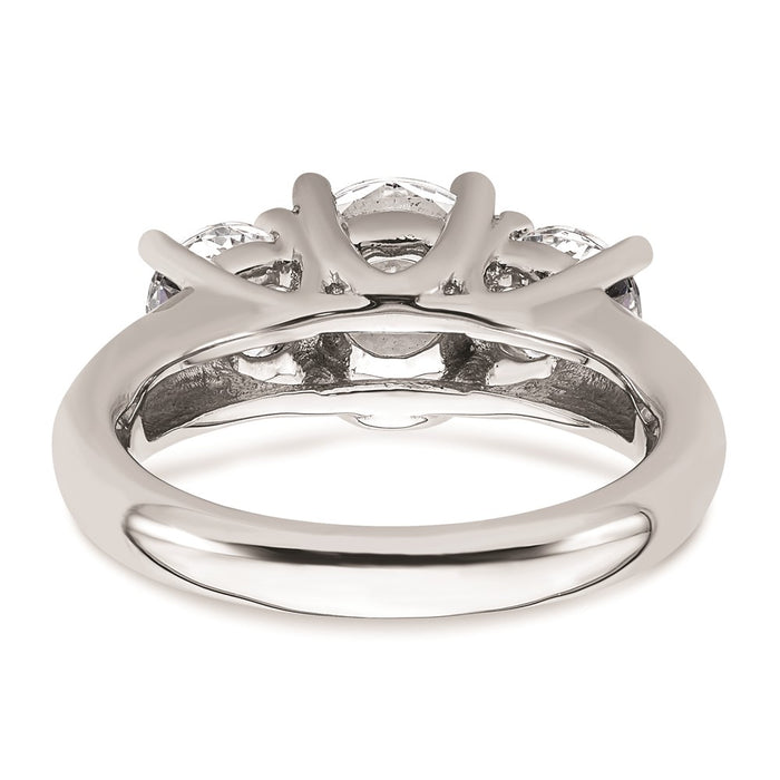 Buy Luxury 14K White Gold 3-Stone Engagement Ring Setting for 1.5 Carat-5