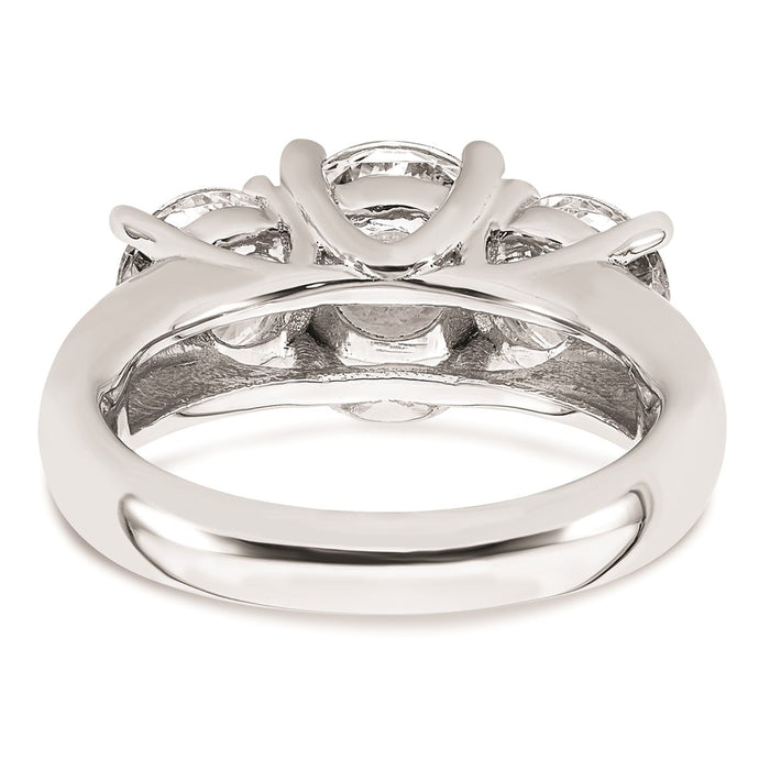 Buy Exclusive 14K White Gold 3-Stone Engagement Ring Setting for 2 Carats-5