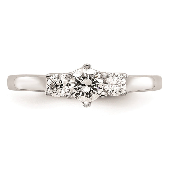 Buy Exclusive 14K White Gold 3-Stone Engagement Ring Setting, Affordable Price-4