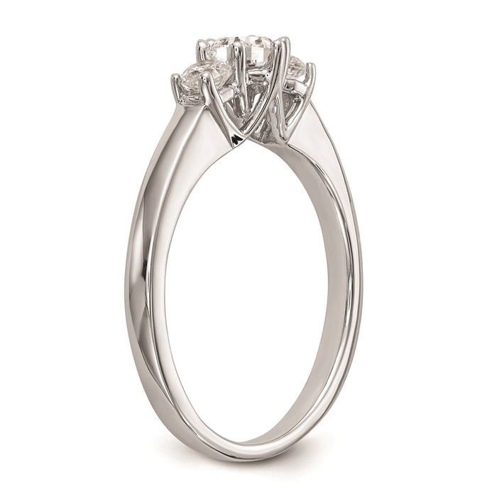 Buy Exclusive 14K White Gold 3-Stone Engagement Ring Setting, Affordable Price-6