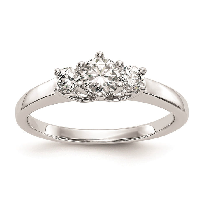 Buy Exclusive 14K White Gold 3-Stone Engagement Ring Setting, Affordable Price-1