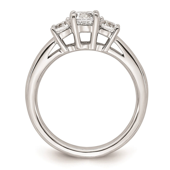 Buy 14K White Gold 3-Stone Engagement Ring Setting, Stylish & Affordable!-2
