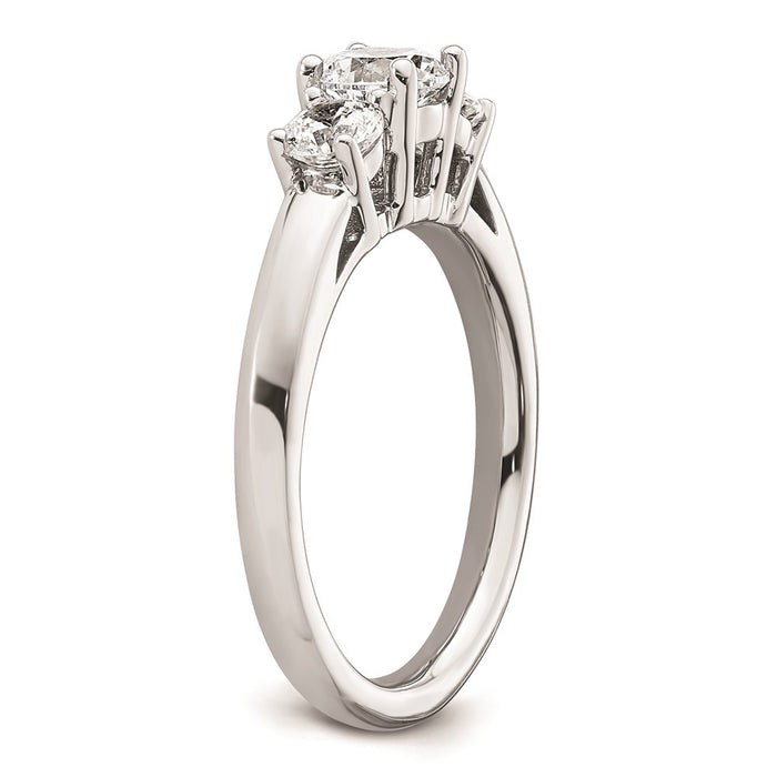 Buy 14K White Gold 3-Stone Engagement Ring Setting, Stylish & Affordable!-6