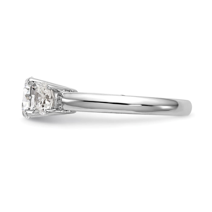 Buy Stylish 14K White Gold 3-Stone Engagement Ring Setting for 1 Carat-3