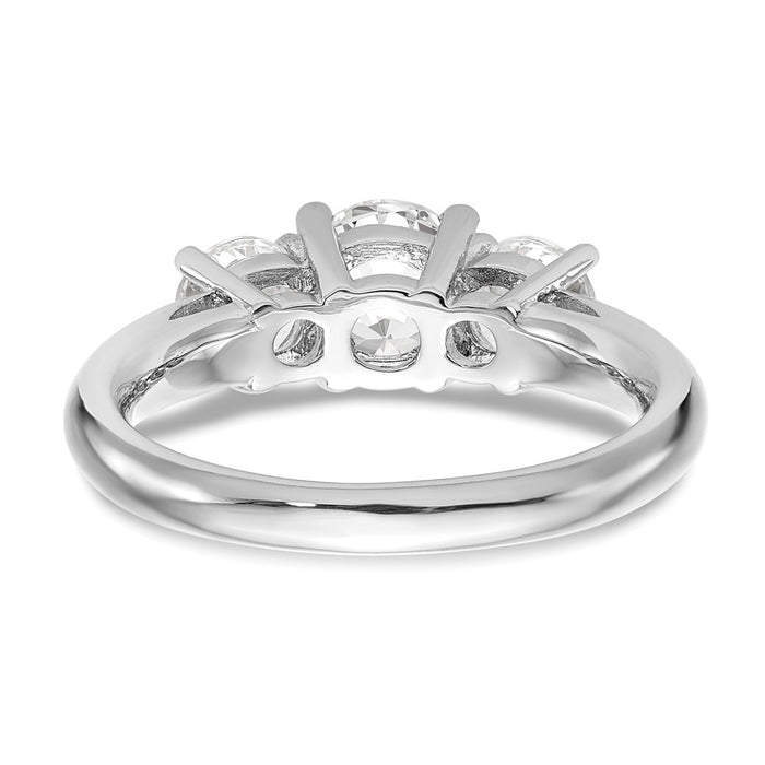 Buy Stylish 14K White Gold 3-Stone Engagement Ring Setting for 1 Carat-5