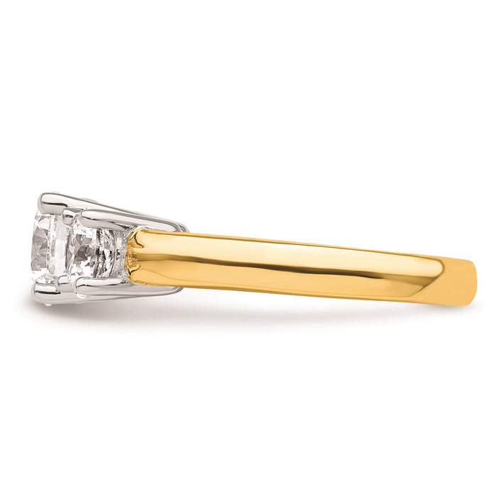 High-Quality 14K Two-Tone Engagement Ring Setting for 1.25 Carat Value-3