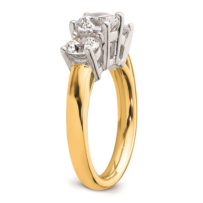 High-Quality 14K Two-Tone Engagement Ring Setting for 1.25 Carat Value-6
