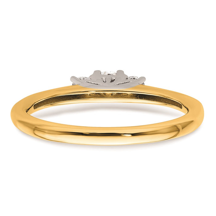 Buy Exclusive 14K Two-Tone Engagement Ring Setting for 1/8 Carat Center Stone-5