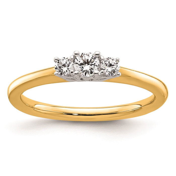 Buy Exclusive 14K Two-Tone Engagement Ring Setting for 1/8 Carat Center Stone-1