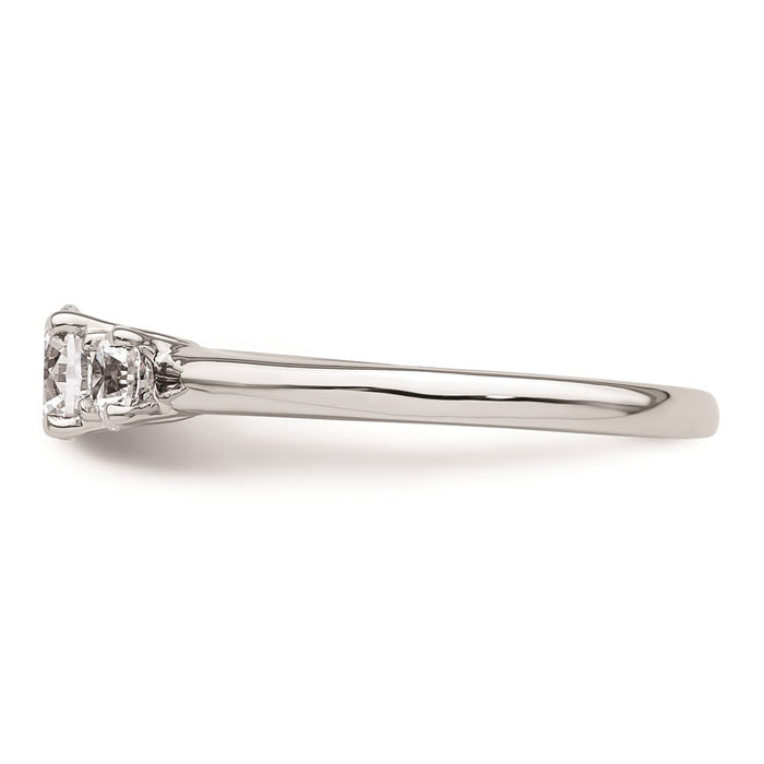 Exclusive 14K White Gold 3-Stone Engagement Ring Setting | Affordable Luxury-3