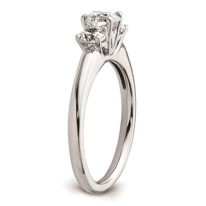 Exclusive 14K White Gold 3-Stone Engagement Ring Setting | Affordable Luxury-6