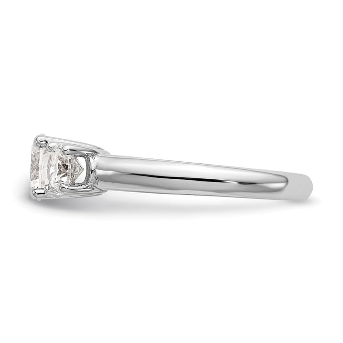 Buy Exclusive 14K White Gold 3-Stone Engagement Ring Setting - Affordable Luxury-3
