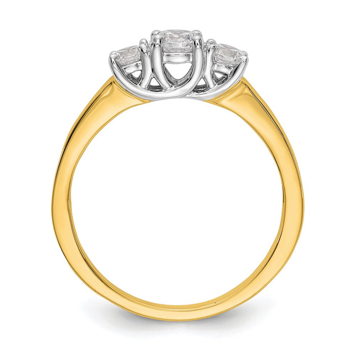 Buy Exclusive 14K Two-Tone Engagement Ring Setting | 1/4 Carat Round Center-2