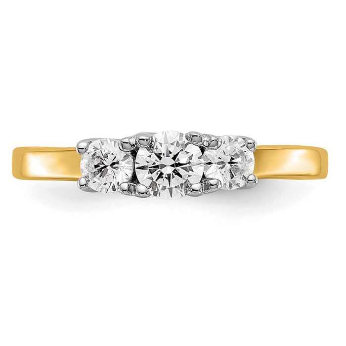 Buy Exclusive 14K Two-Tone Engagement Ring Setting | 1/4 Carat Round Center-4