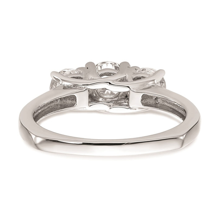 Buy Exclusive 14K White Gold 3-Stone Engagement Ring Setting - Stylish Value!-5